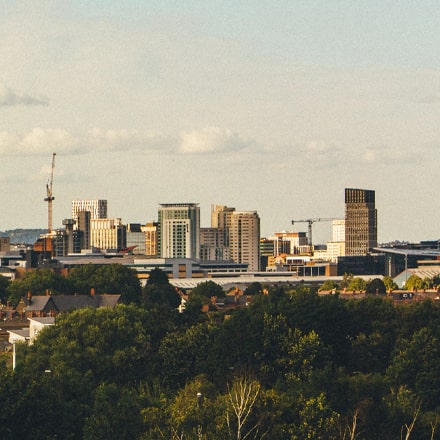 A picture of Cardiff with ATMs and cash points near by